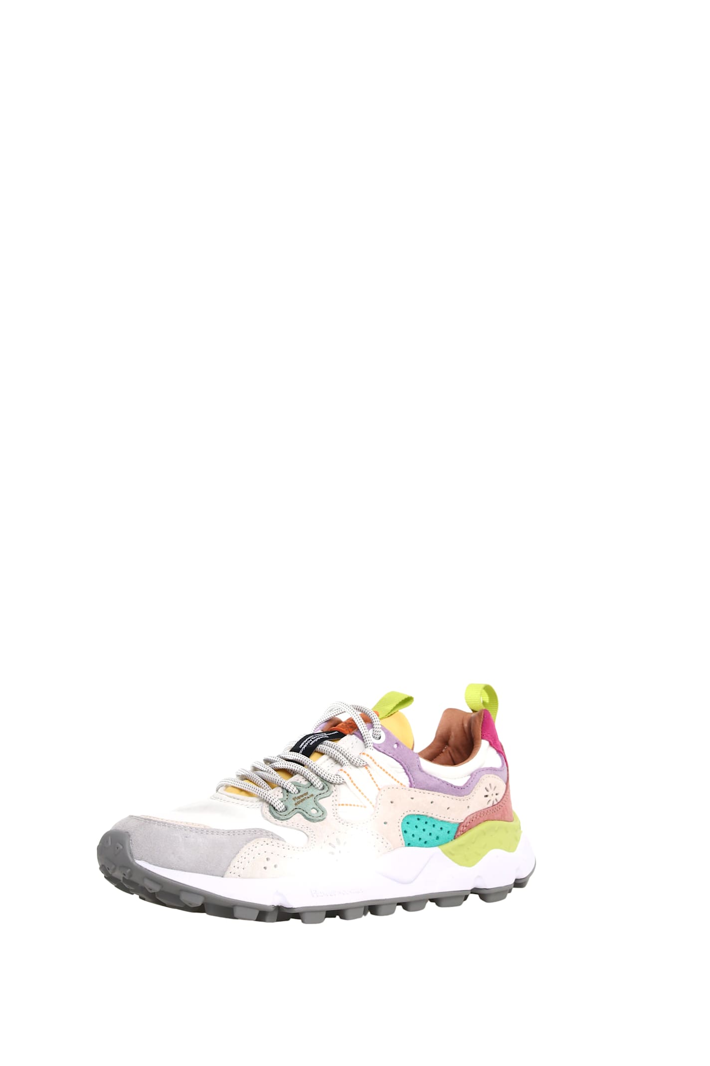 Flower Mountain Yamano 3 Light Lilac And White Suede And Nylon Sneakers In Light Lilac White
