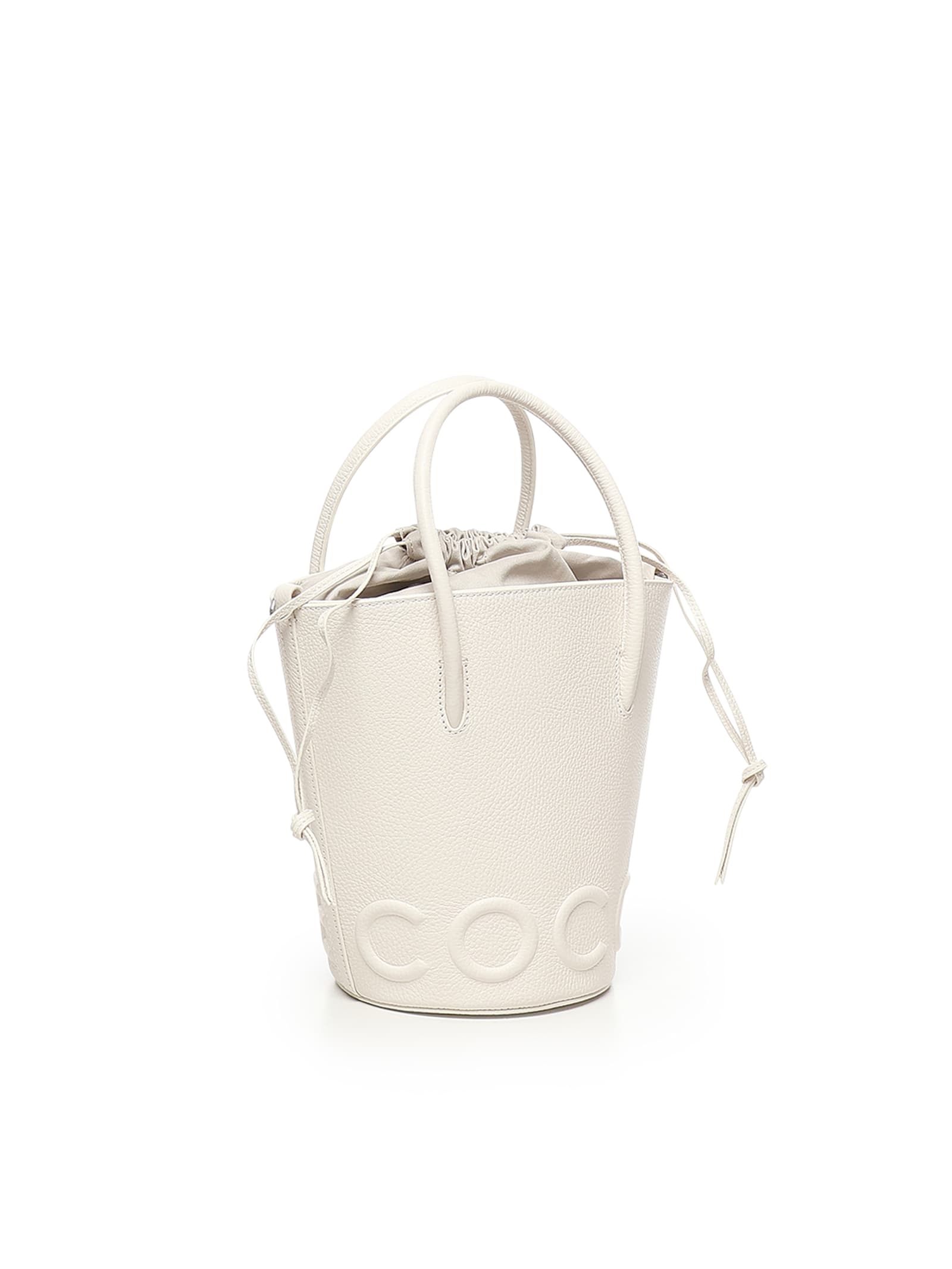 Shop Coccinelle Myrtha Grained Leather Bucket Bag