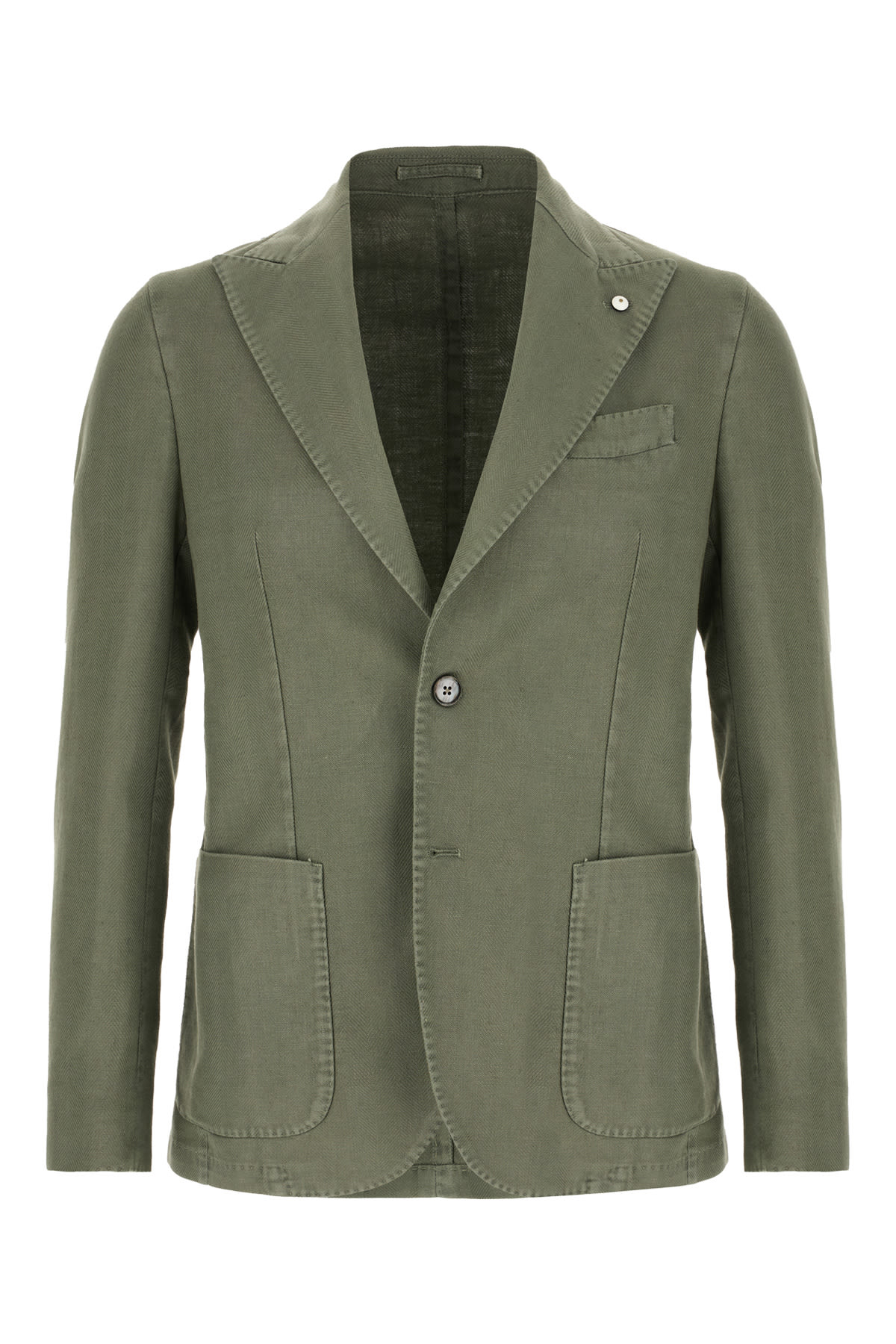 L. B.M. 1911 Olive Green Linen Blend Blazer