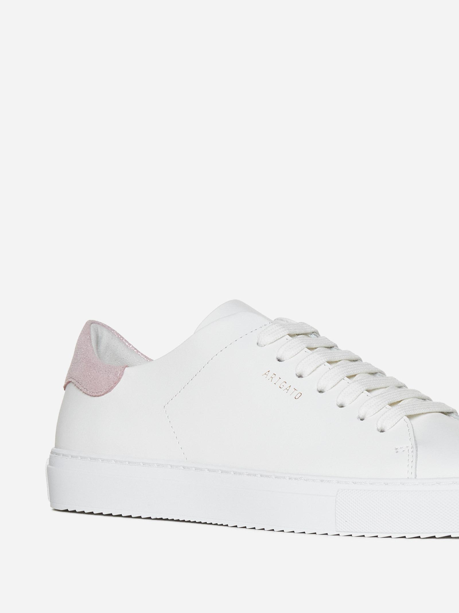 Shop Axel Arigato Clean 90 Leather Sneakers In White Pink