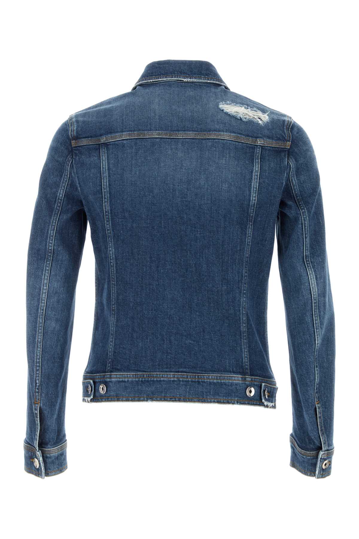 Shop Dolce & Gabbana Stretch Denim Jacket In Varianteabbinata