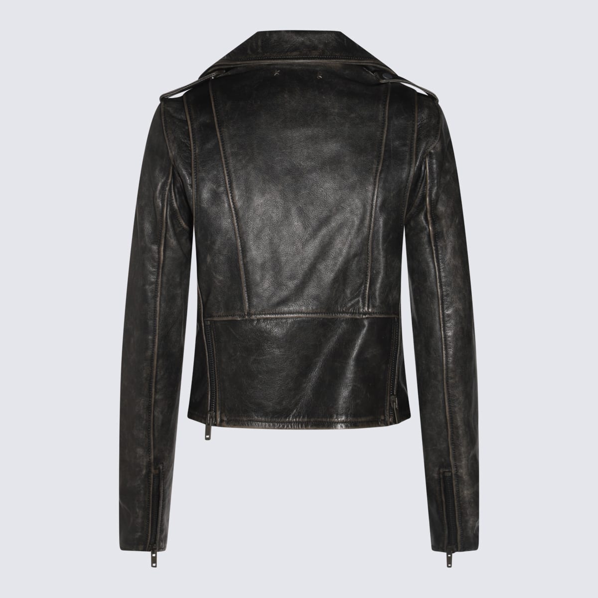 Shop Golden Goose Black Leather Jackets