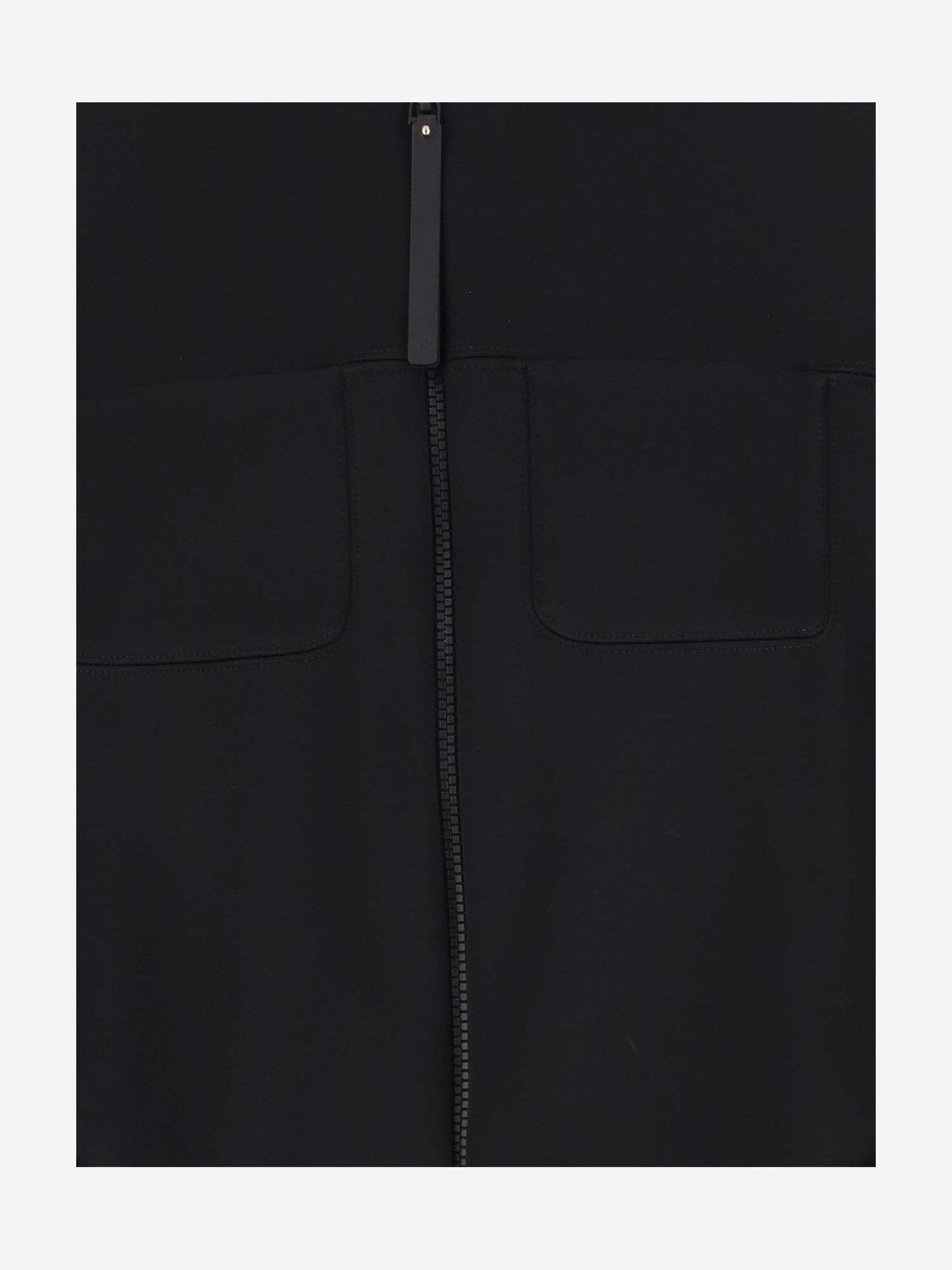 Shop Giorgio Armani Stretch Viscose Jacket In Black