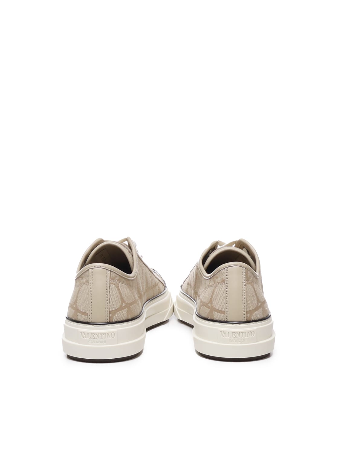 Shop Valentino Toile Iconographe Sneakers In Beige