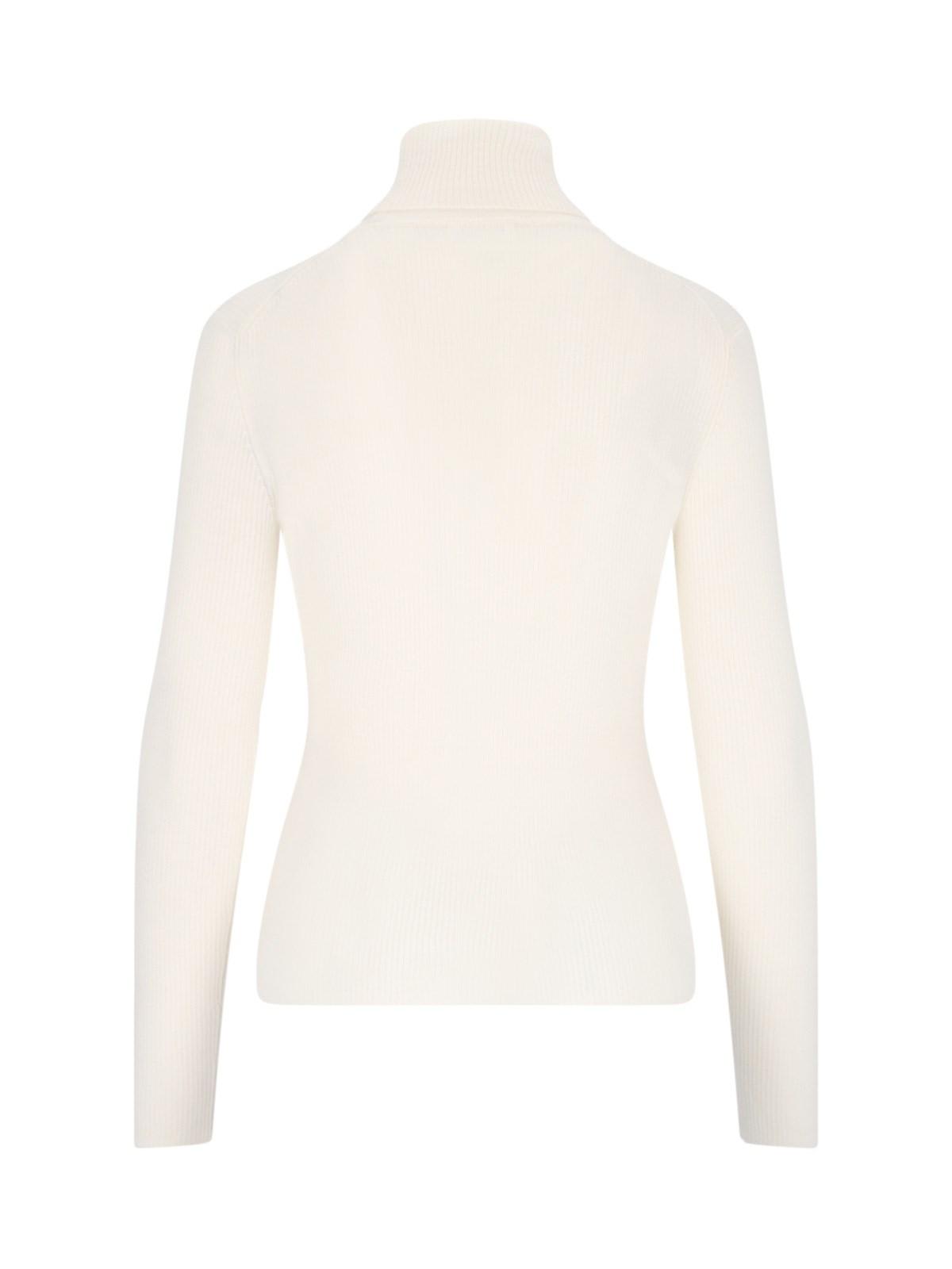 P.a.r.o.s.h . Turtleneck Knitted Jumper In Cream