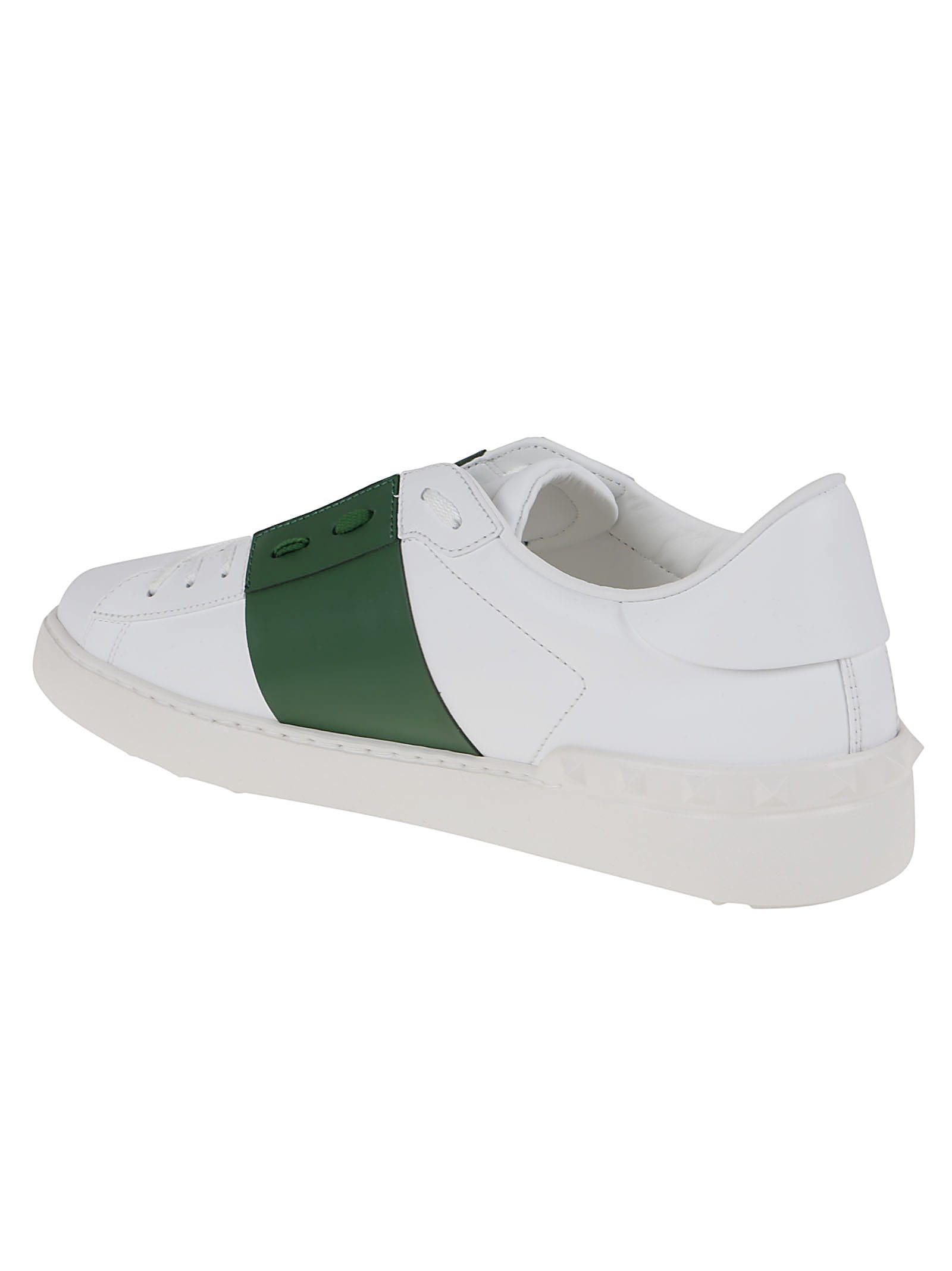Shop Valentino Sneaker Open In Bianco Fern Green Bianco