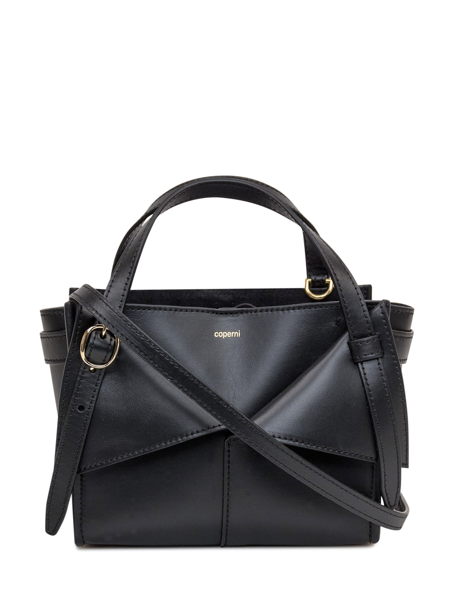 Shop Coperni Mini Belt Cabas Bag In Black