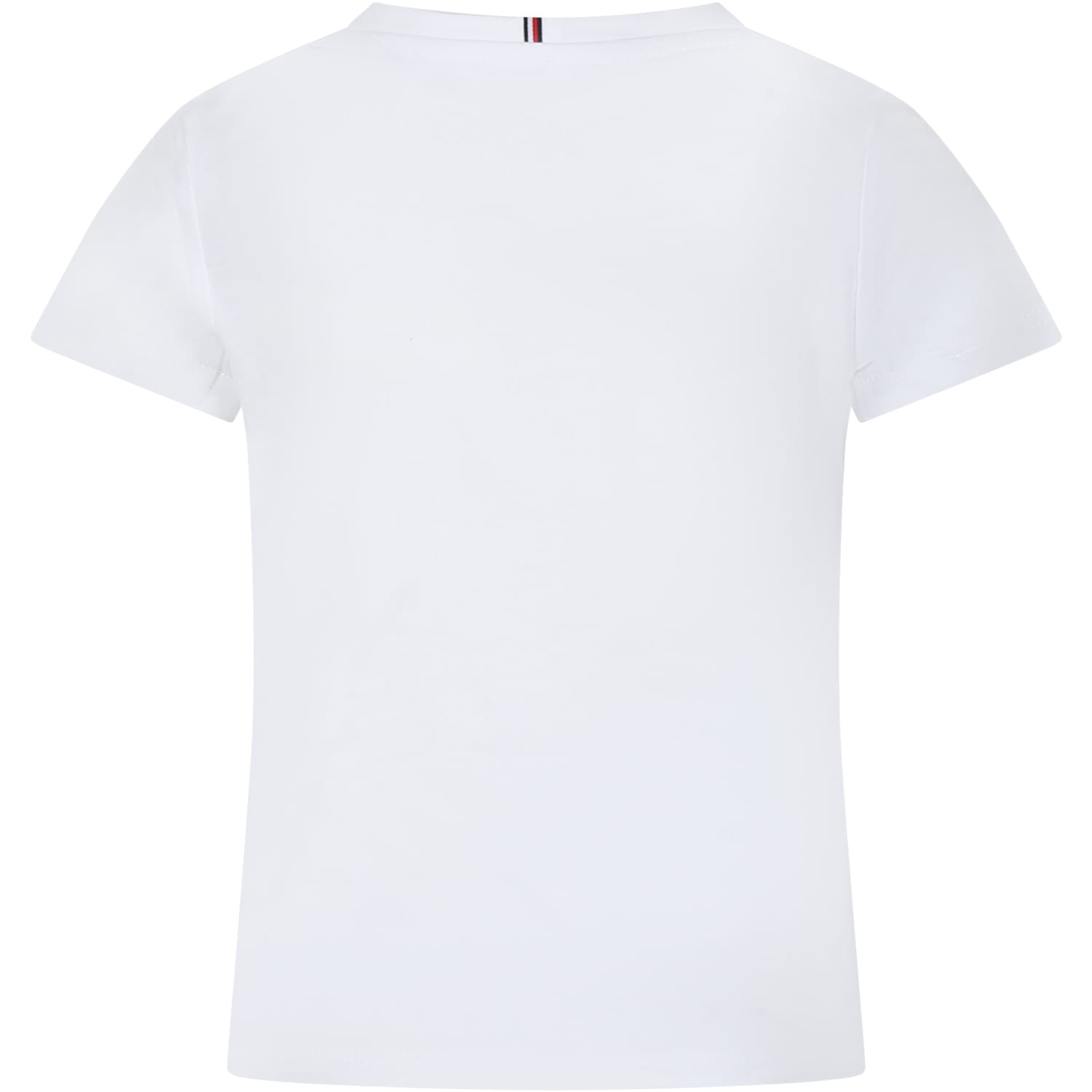 Shop Tommy Hilfiger White T-shirt For Girl With Logo