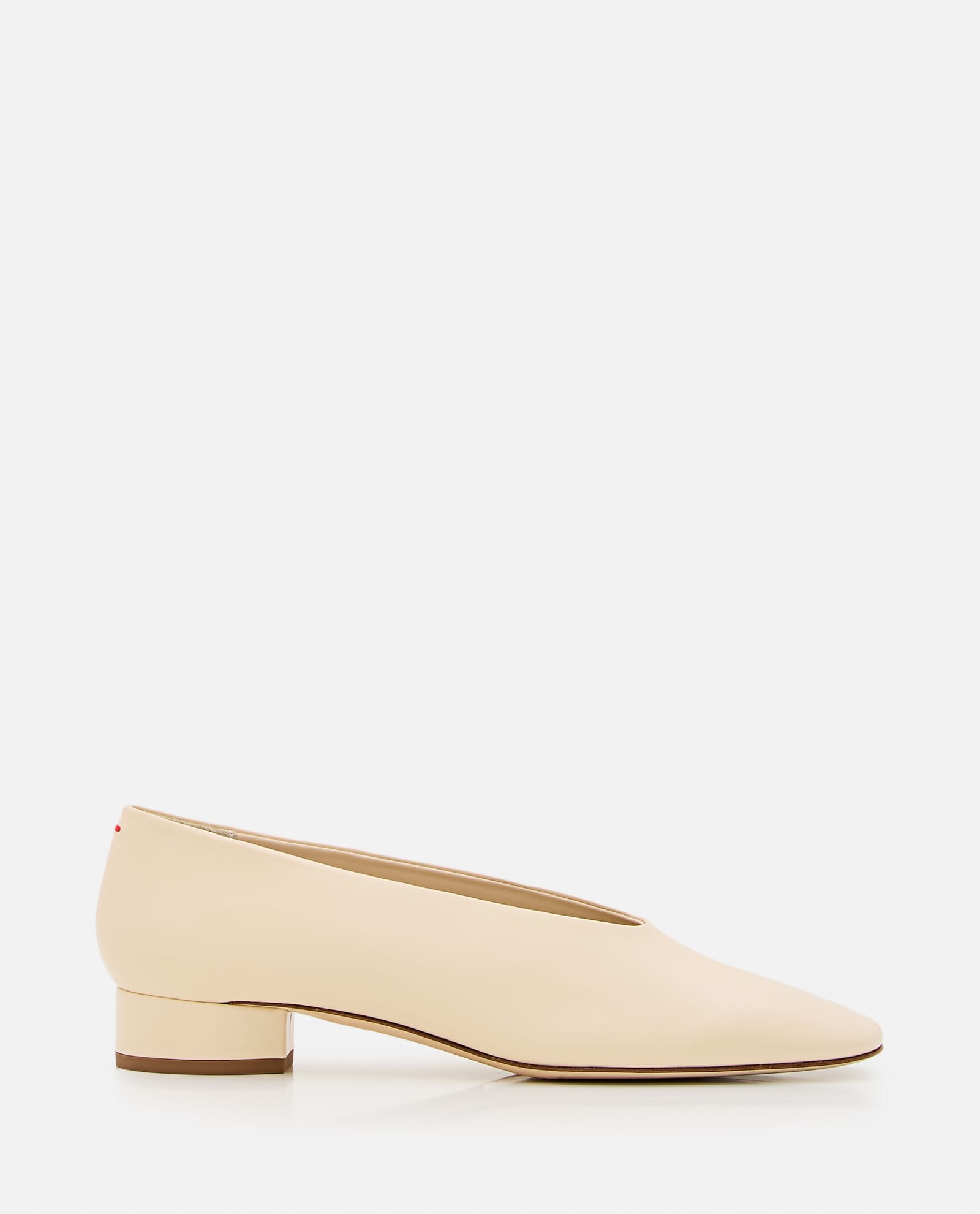 Aeyde Delia Nappa Leather Pump In White