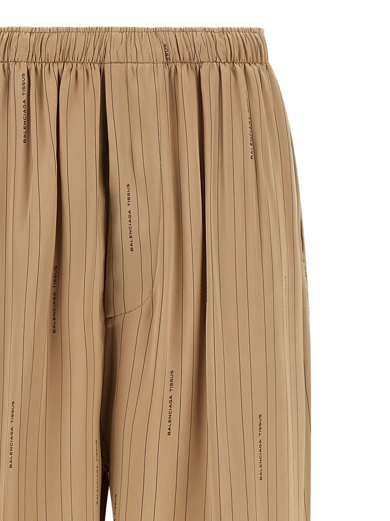 Balenciaga Tailored Trousers Pinstripe Pattern In Neutral