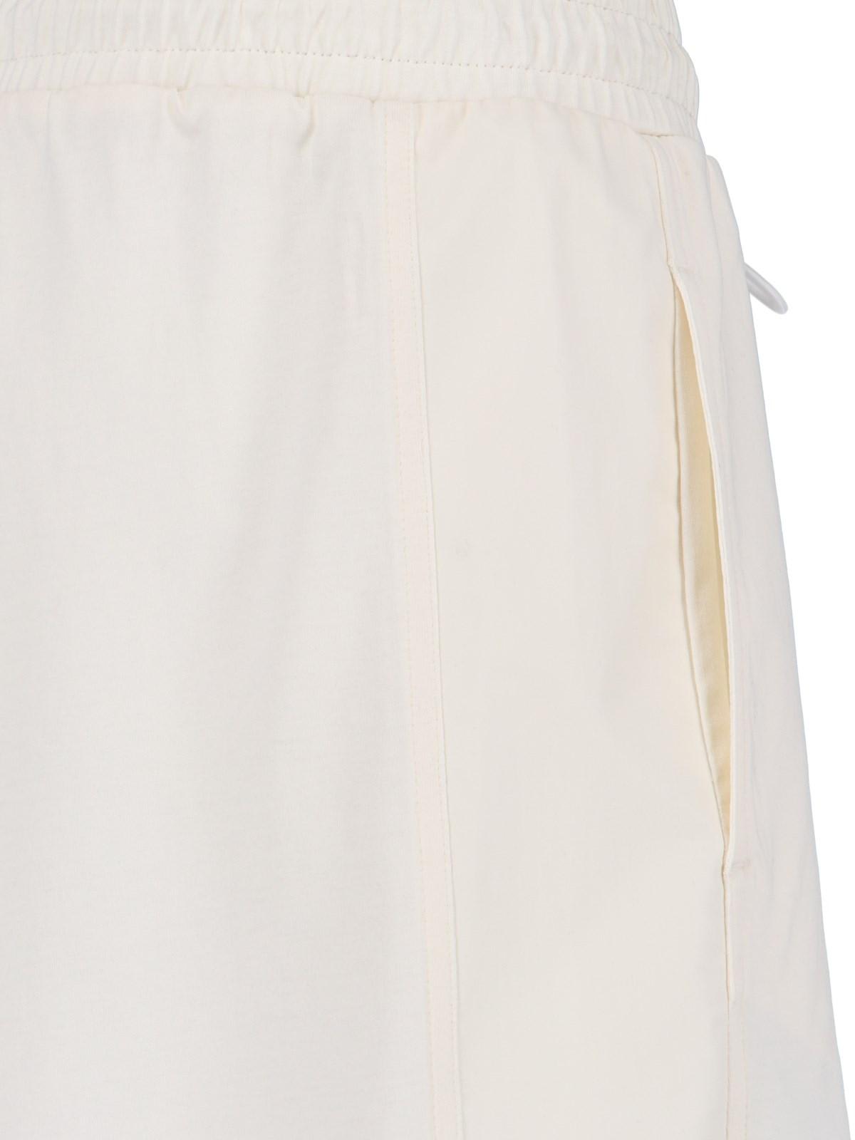 Shop Moncler Track Shorts In White