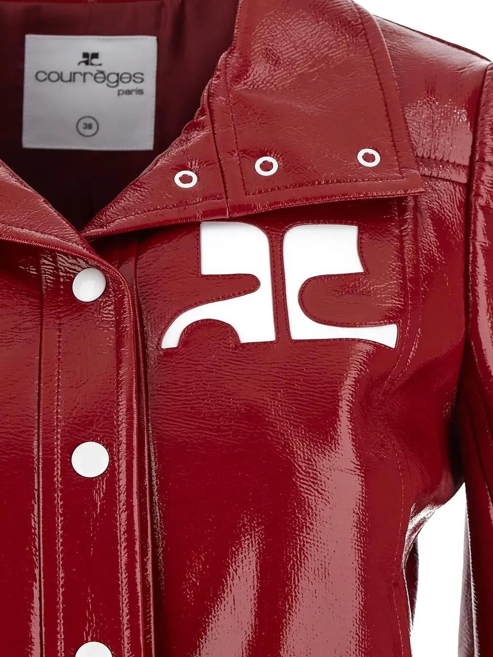 Courrèges Courregès Percbl005vy0014 Reedition Vinyl Jacket In Red