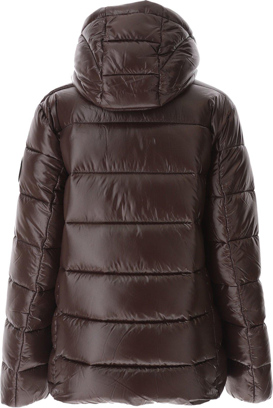Shop Save The Duck Hooded Puffer Jacket In Brown/black