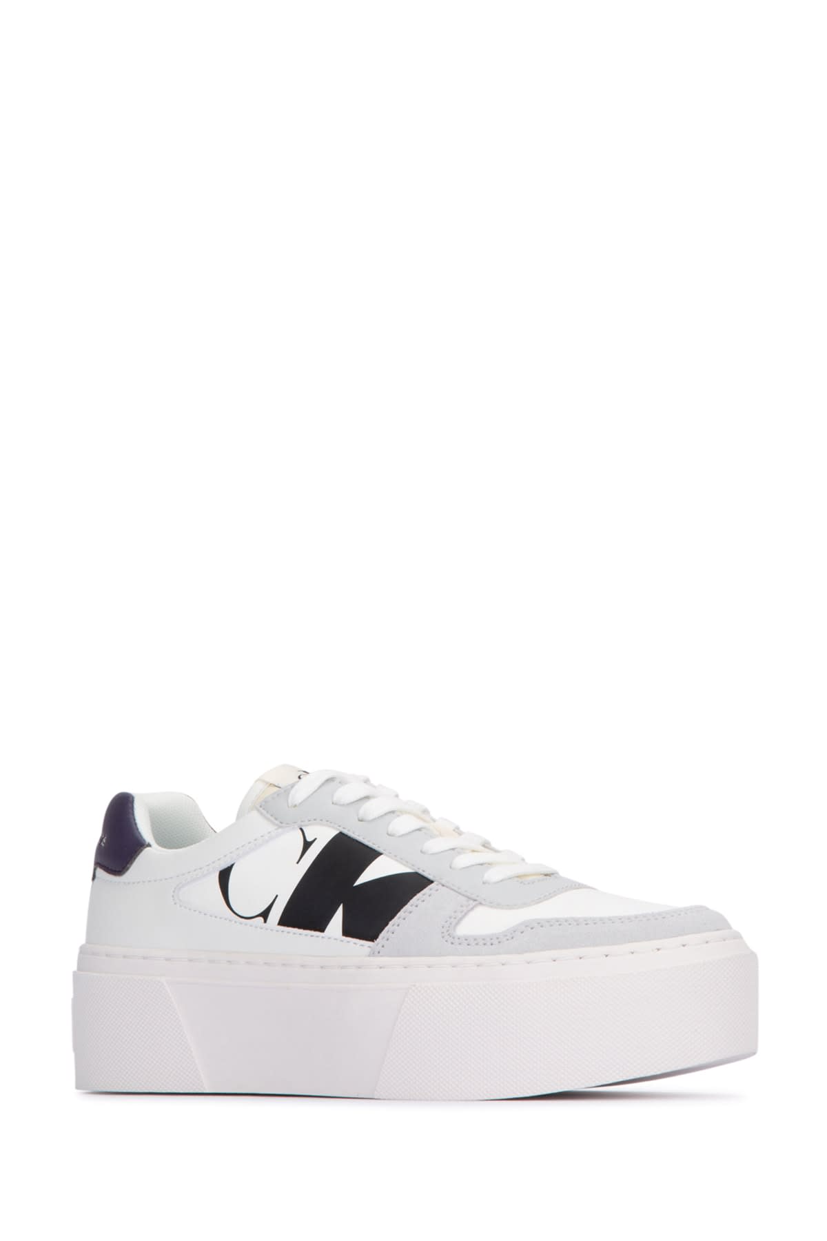 Calvin Klein Sneakers In Oystermushroompurpleblack