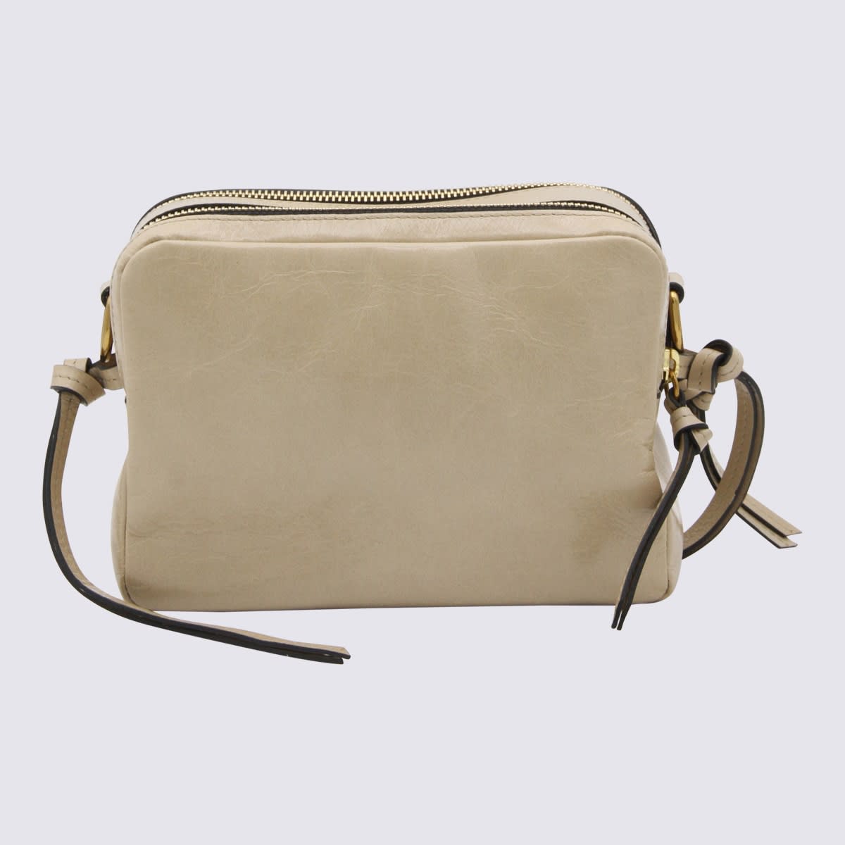 Shop Isabel Marant Sand Leather Wardy Camera Shoulder Bag