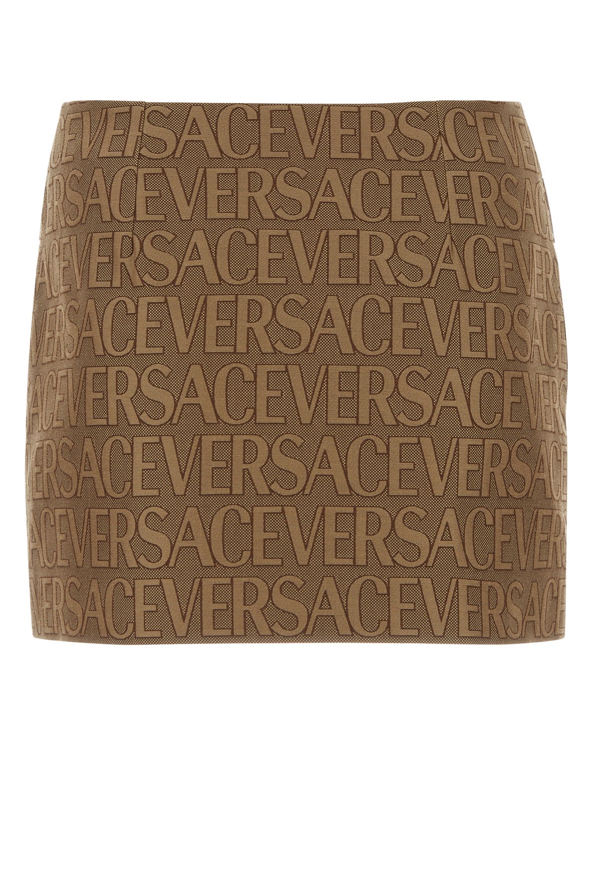 Versace Embroidered Jacquard Mini Skirt In 2n740