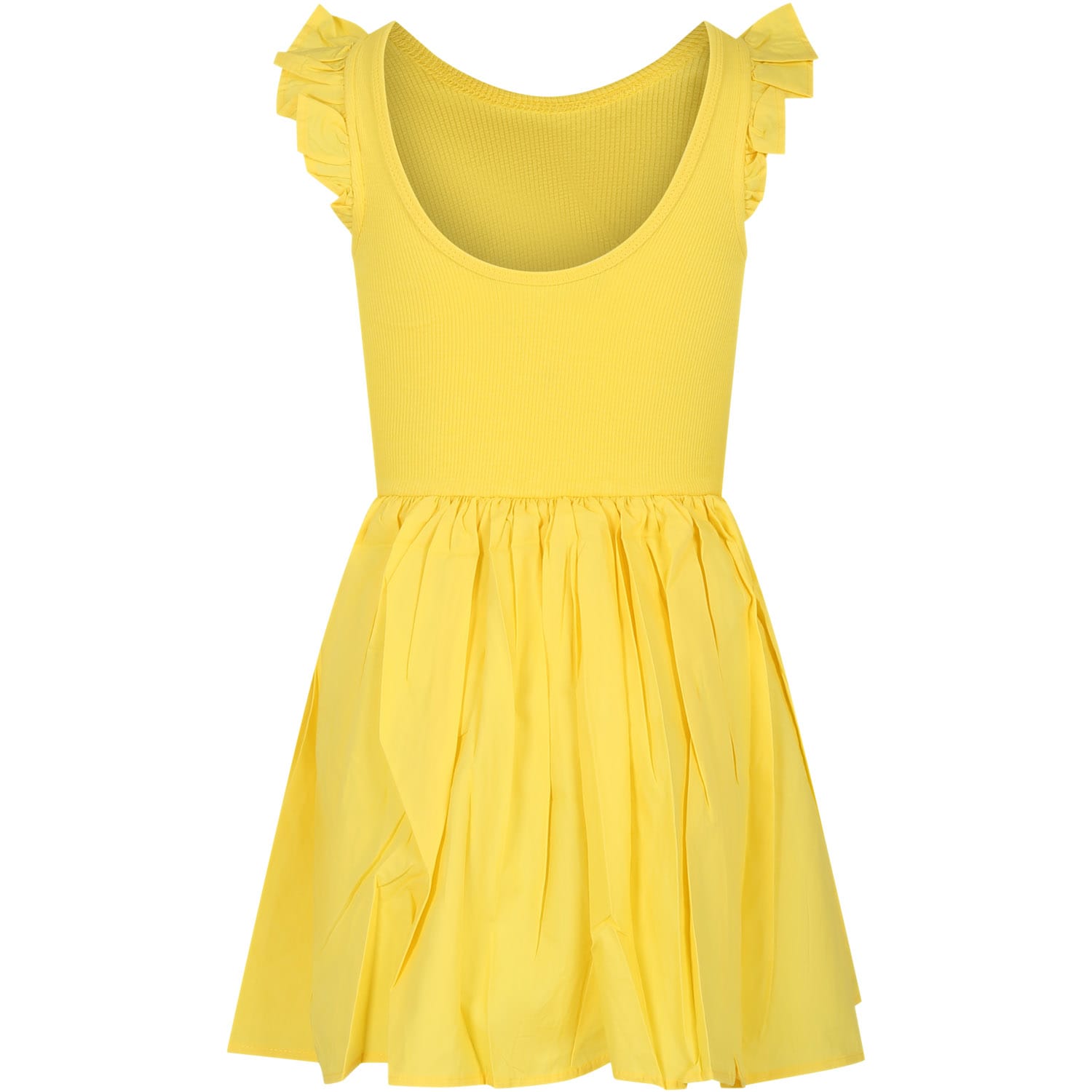 Shop Molo Yellow Dress For Girl