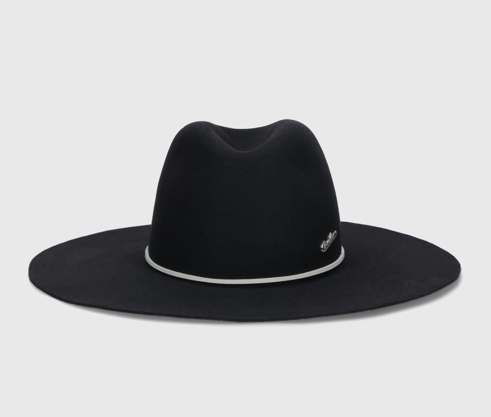 Shop Borsalino Heath Alessandria Brushed Felt Leather Hatband In Black