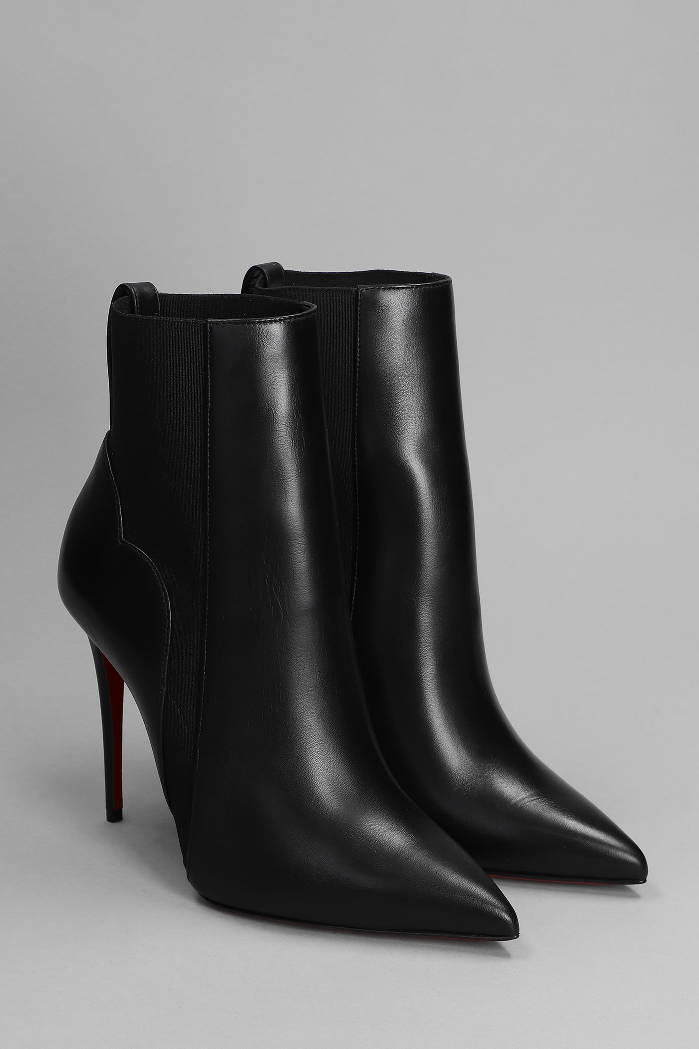 Christian Louboutin, Shoes, Christianlouboutin Chelsea Chick Red Sole  Stiletto Boots Booties Black 39