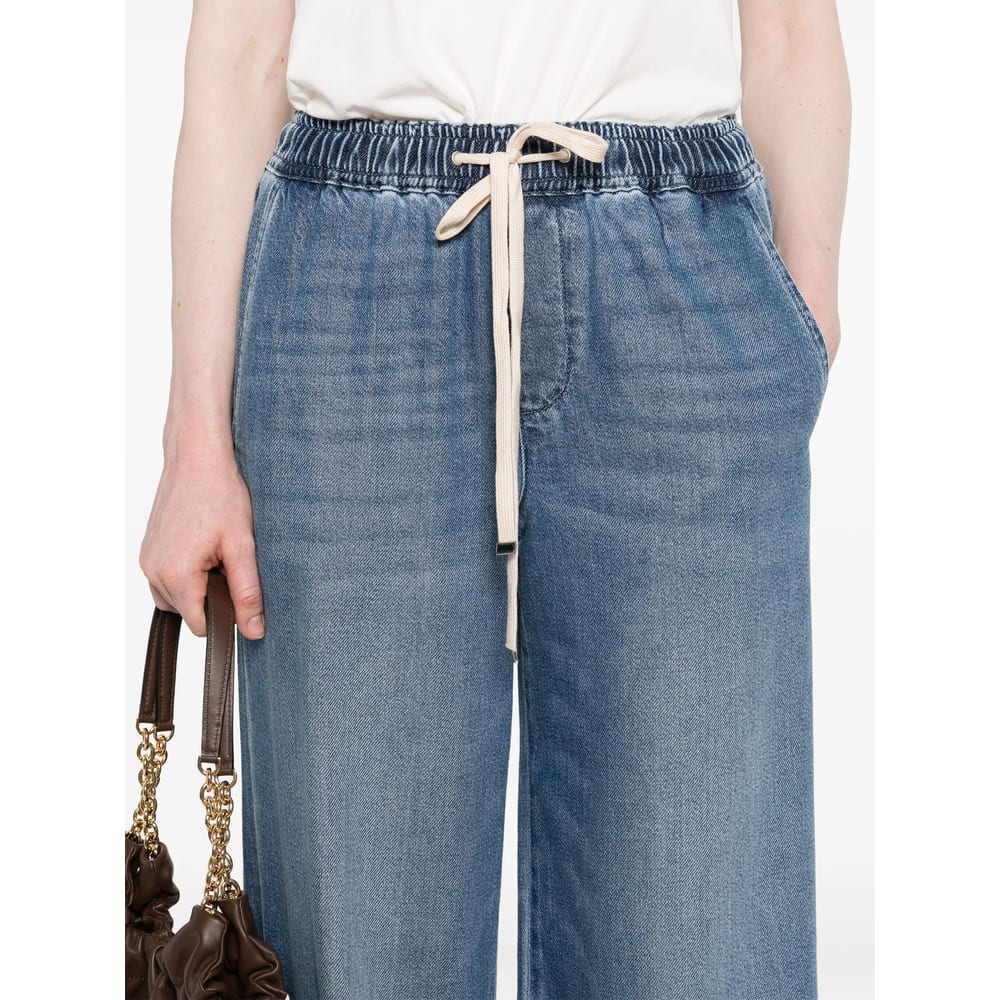 7 For All Mankind Denim Wide-leg Jeans In Blue