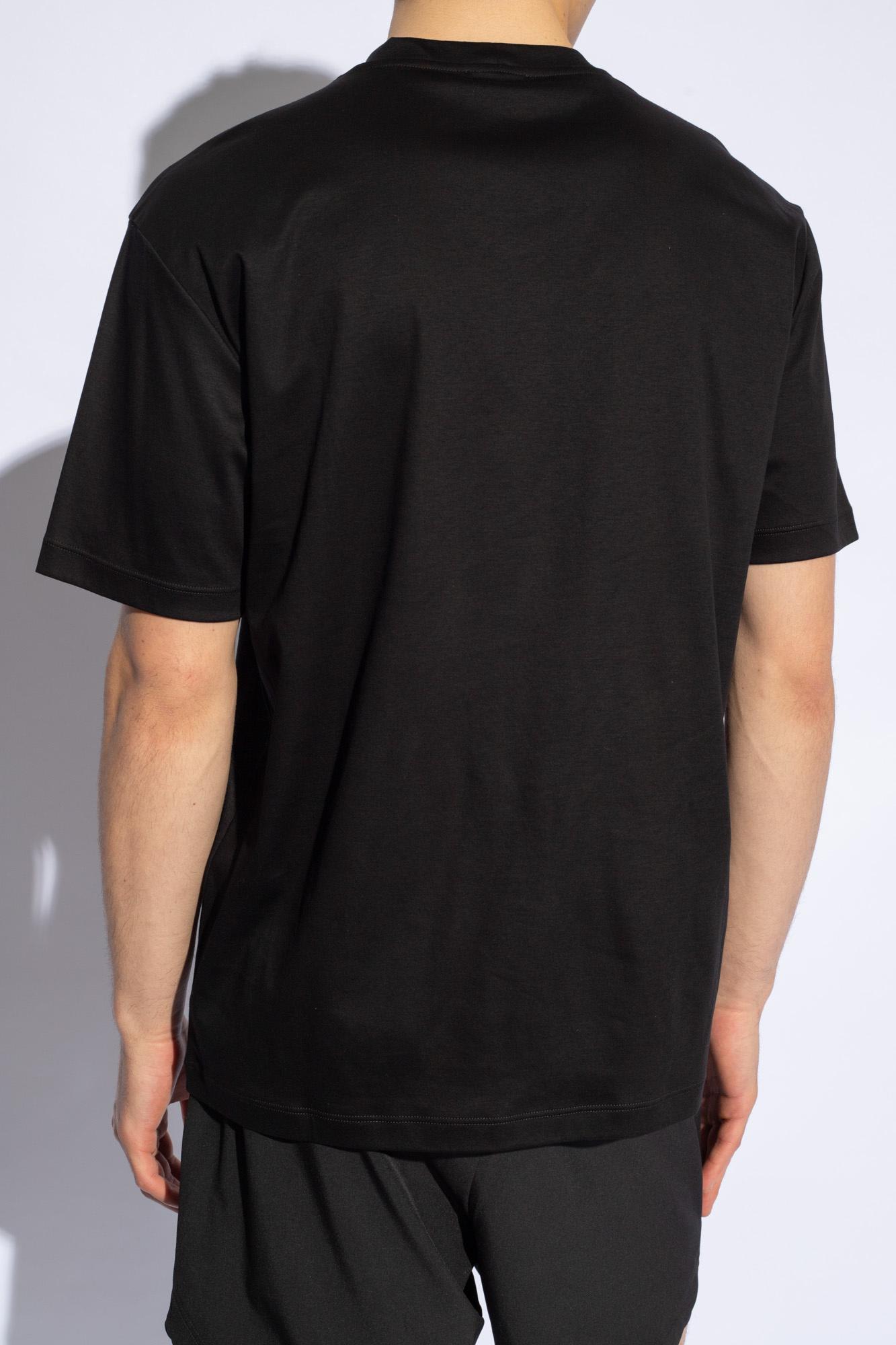 Shop Giorgio Armani T-shirt With Logo In Black