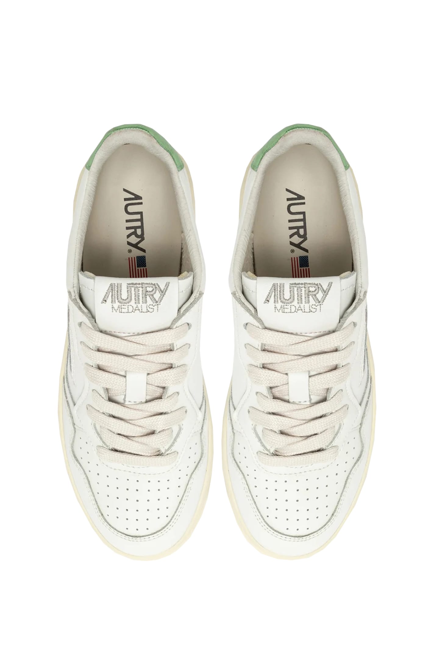 Autry Medalist Lace-up Sneakers In Bianco