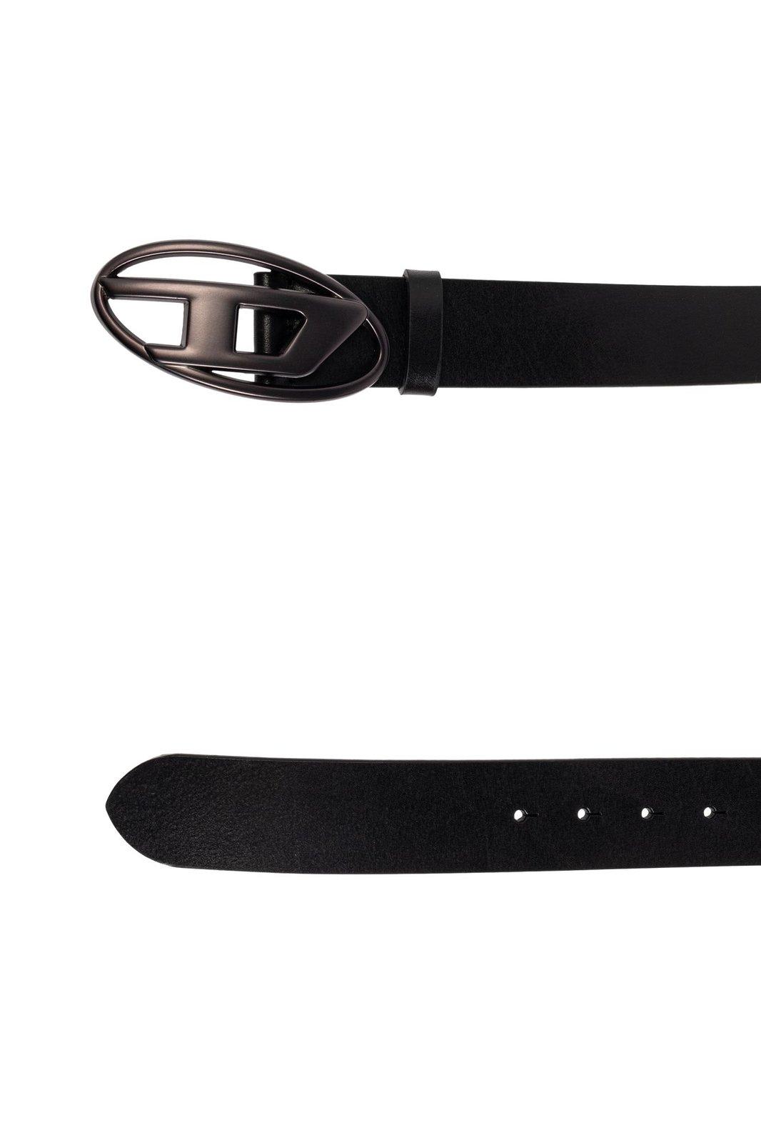 Diesel B-1dr 80 Glitter Wide Belt In Black