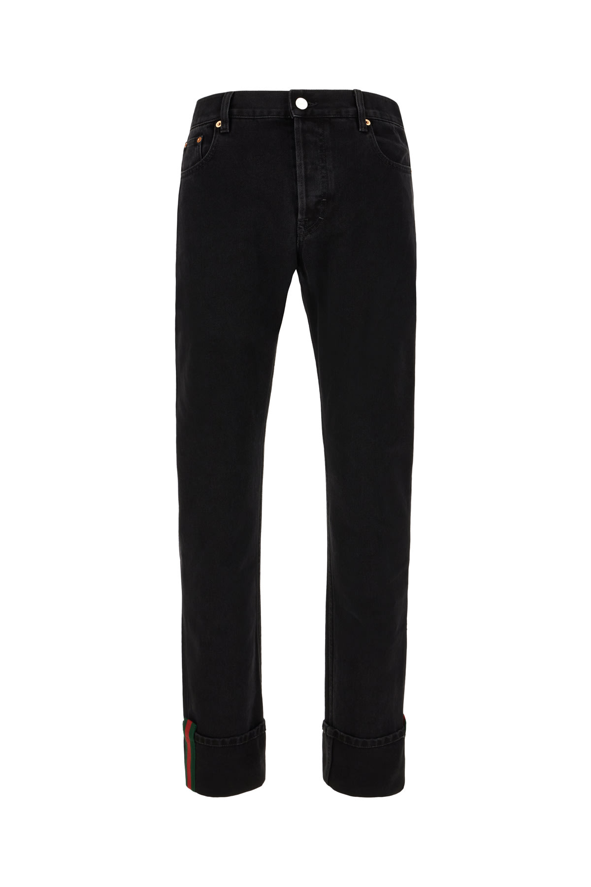 Gucci Black Denim Jeans In Dark Grey Mix