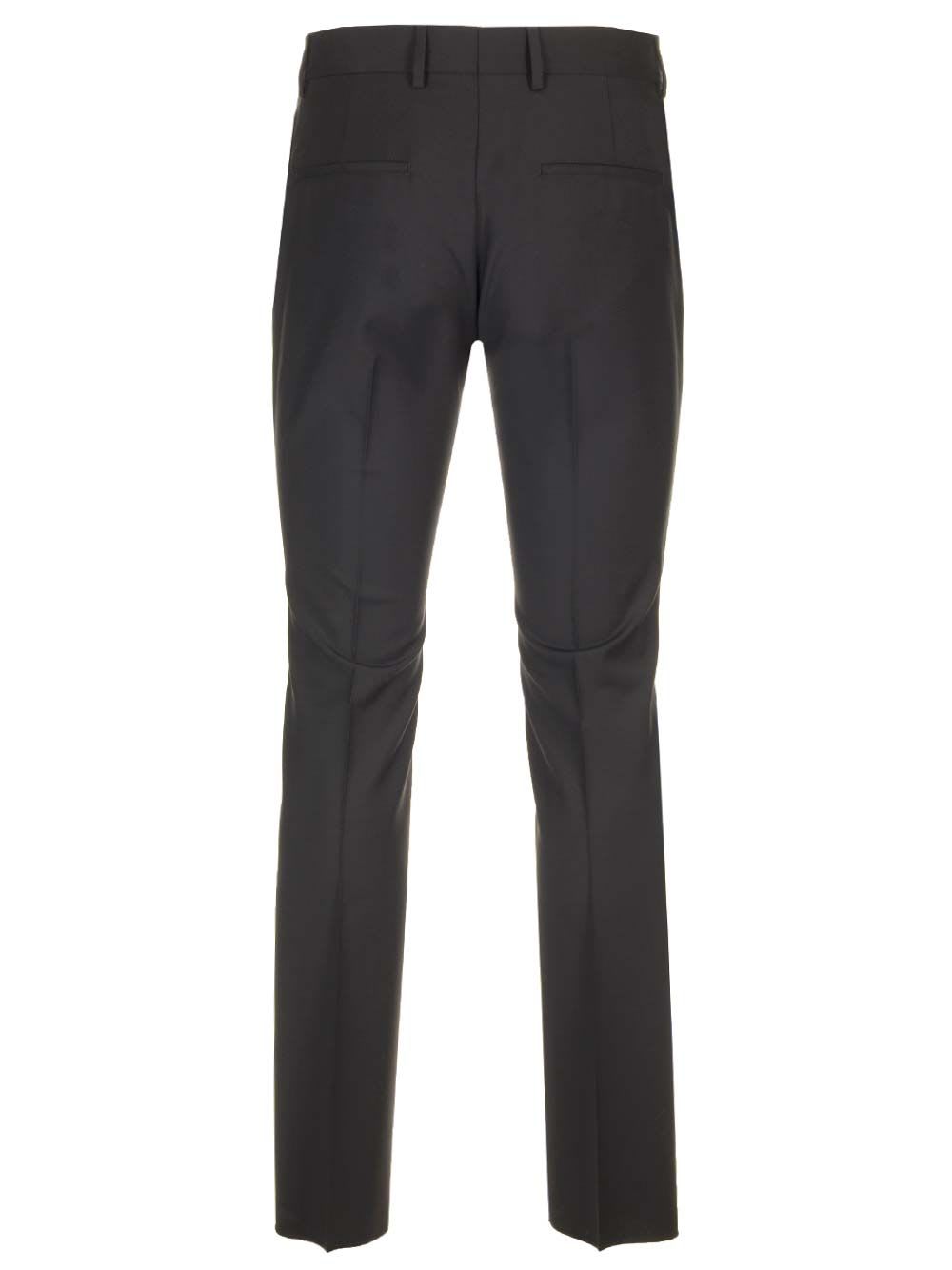 Shop Valentino Mohair Wool Trousers In Black