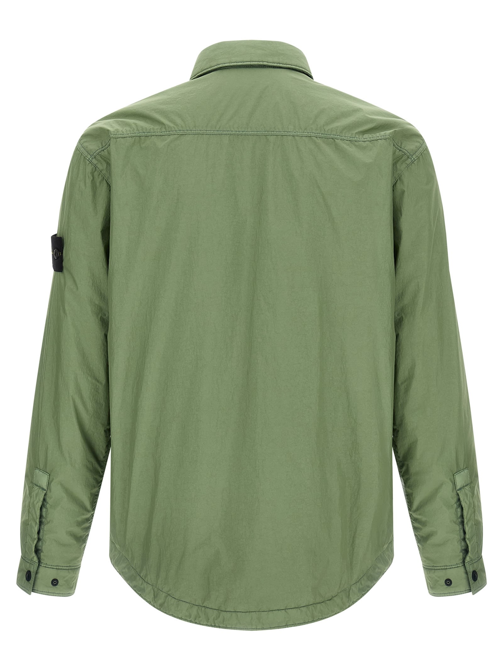Stone Island Garment Dyed Crinkle Reps Ny Puffer Jackets Green In Green