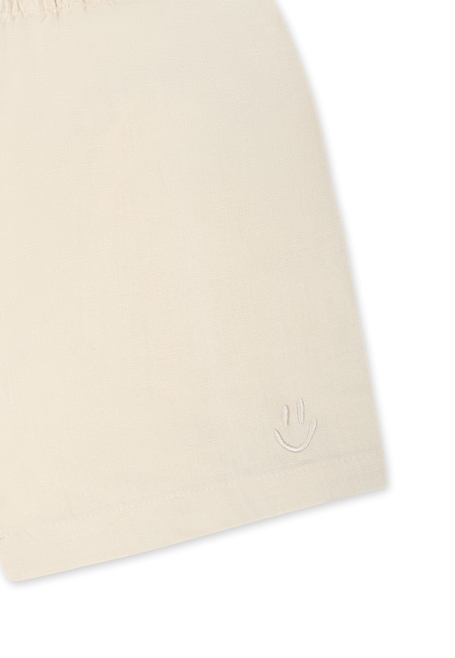 Molo Ivory Shorts For Babykids With Smiley In Ivory