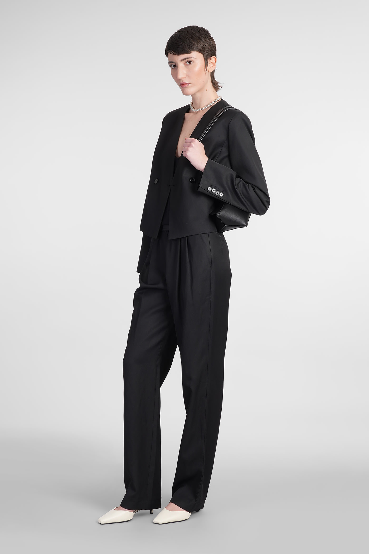 Loulou Studio Takaroa Straight-leg Pants In Black