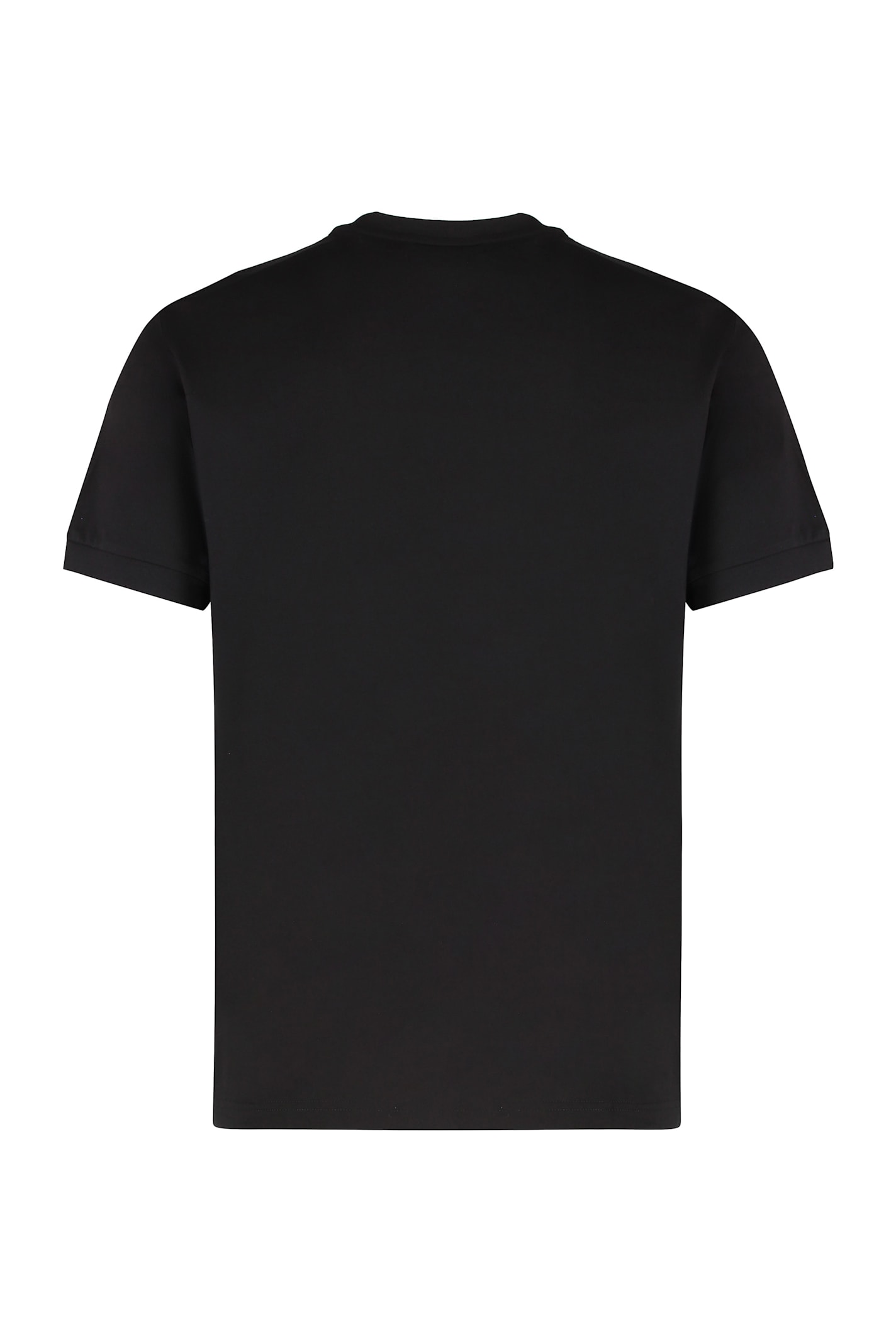 Ea7 Logo-patch Crew-neck T-shirt In Black