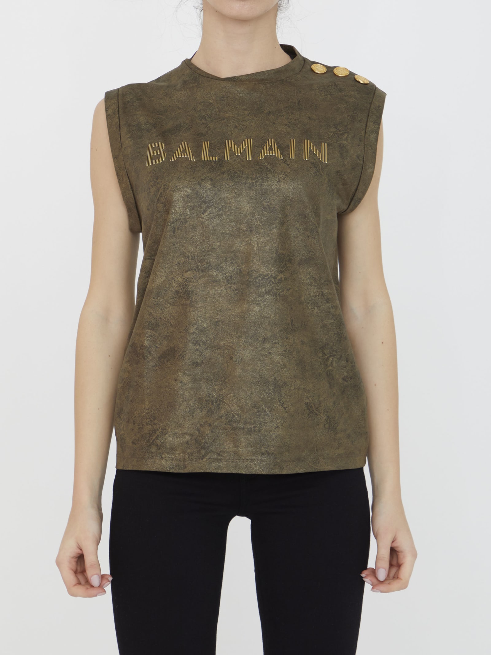 Balmain Cotton T-shirt With Logo