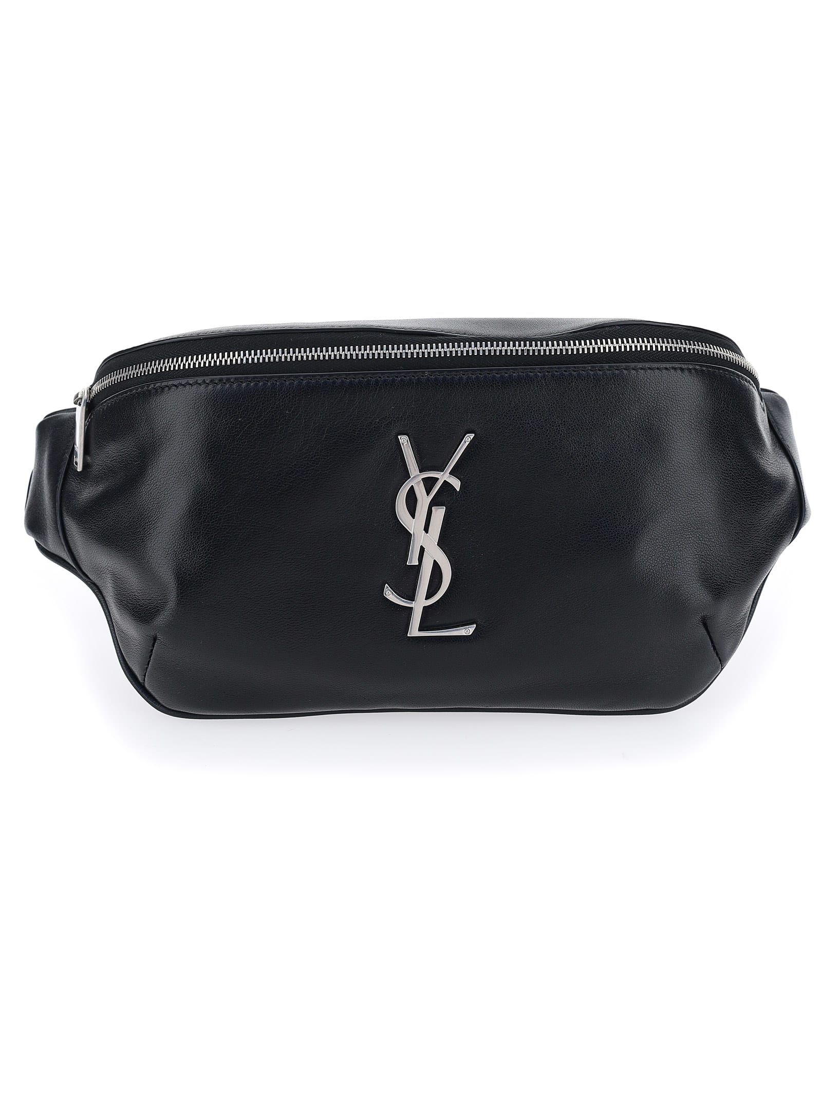 Saint Laurent Classic Monogram Belt Bag In Soft Lambskin
