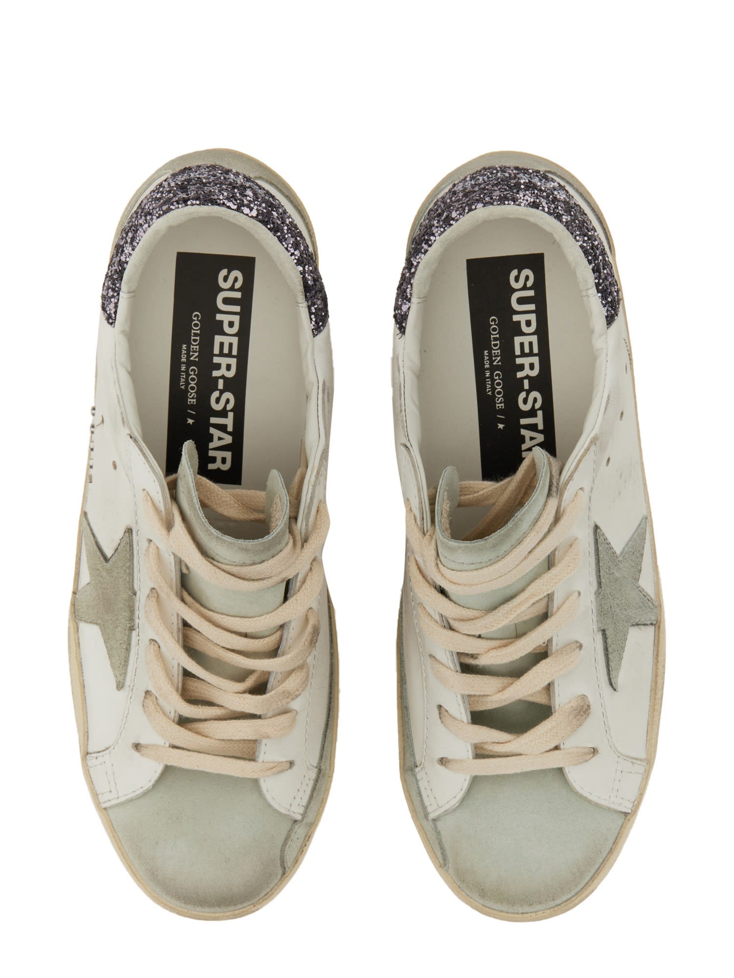 Shop Golden Goose Super-star Sneakers In White