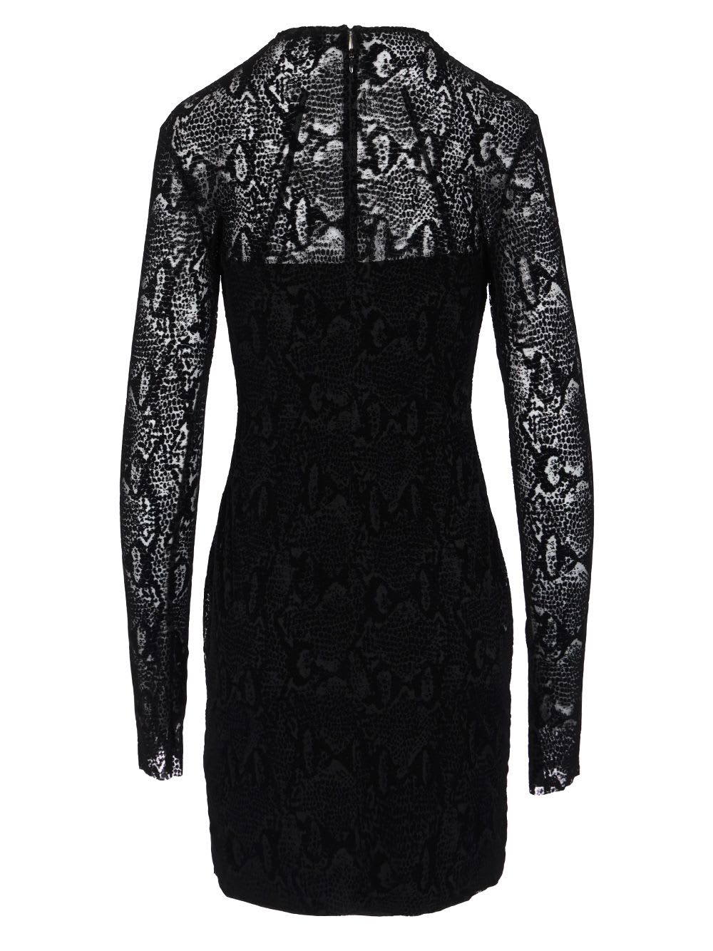 Givenchy Python Print Tulle Dress With 4g Detail In Black