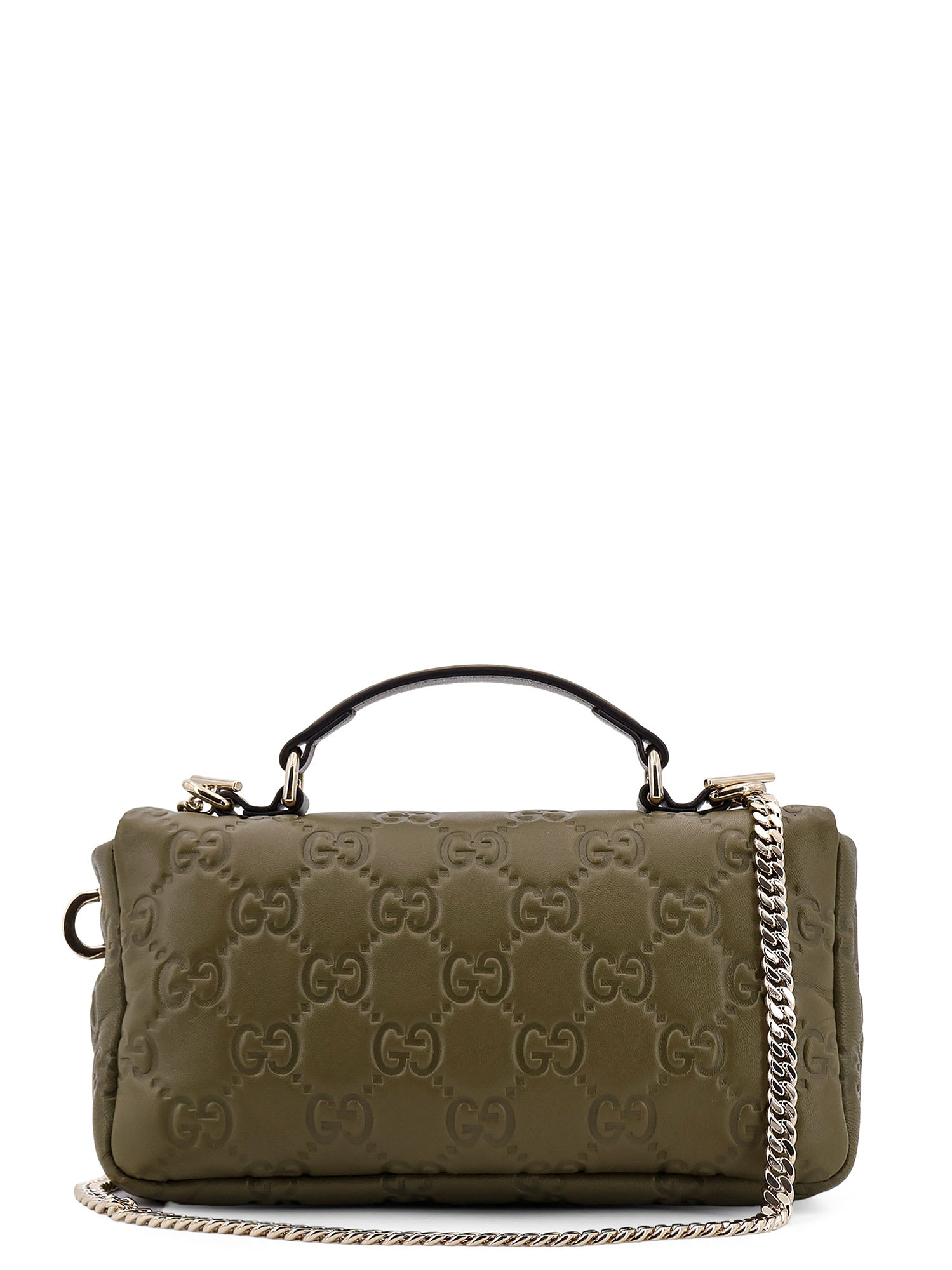Gucci Mini Gg Milano Leather Handbag With All-over Gg Motif