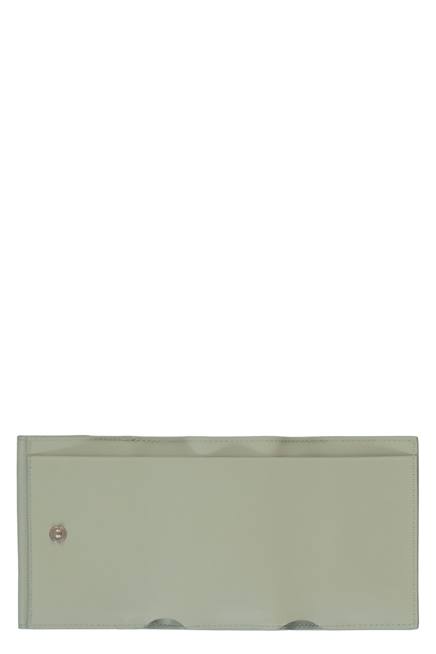 Shop Jil Sander Small Leather Flap-over Wallet In Heather Grey