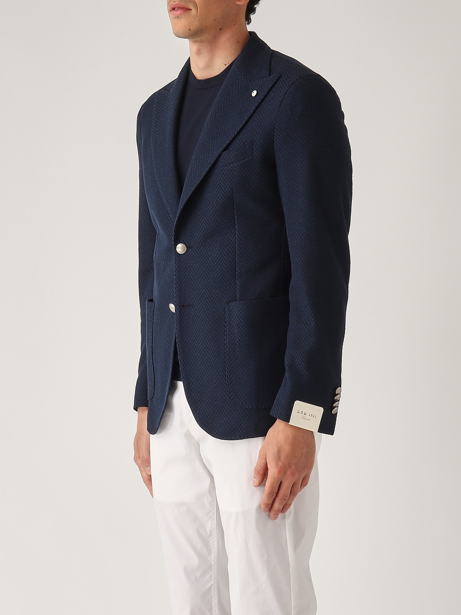 L.b.m 1911 Giacca Drop S Regolare Rever Lancia Blazer In Blue