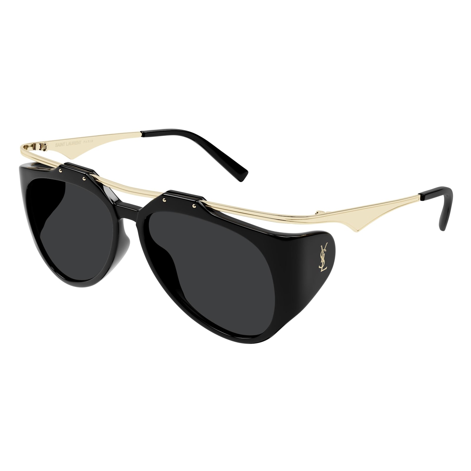 Shop Saint Laurent Sunglasses In Nero/nero