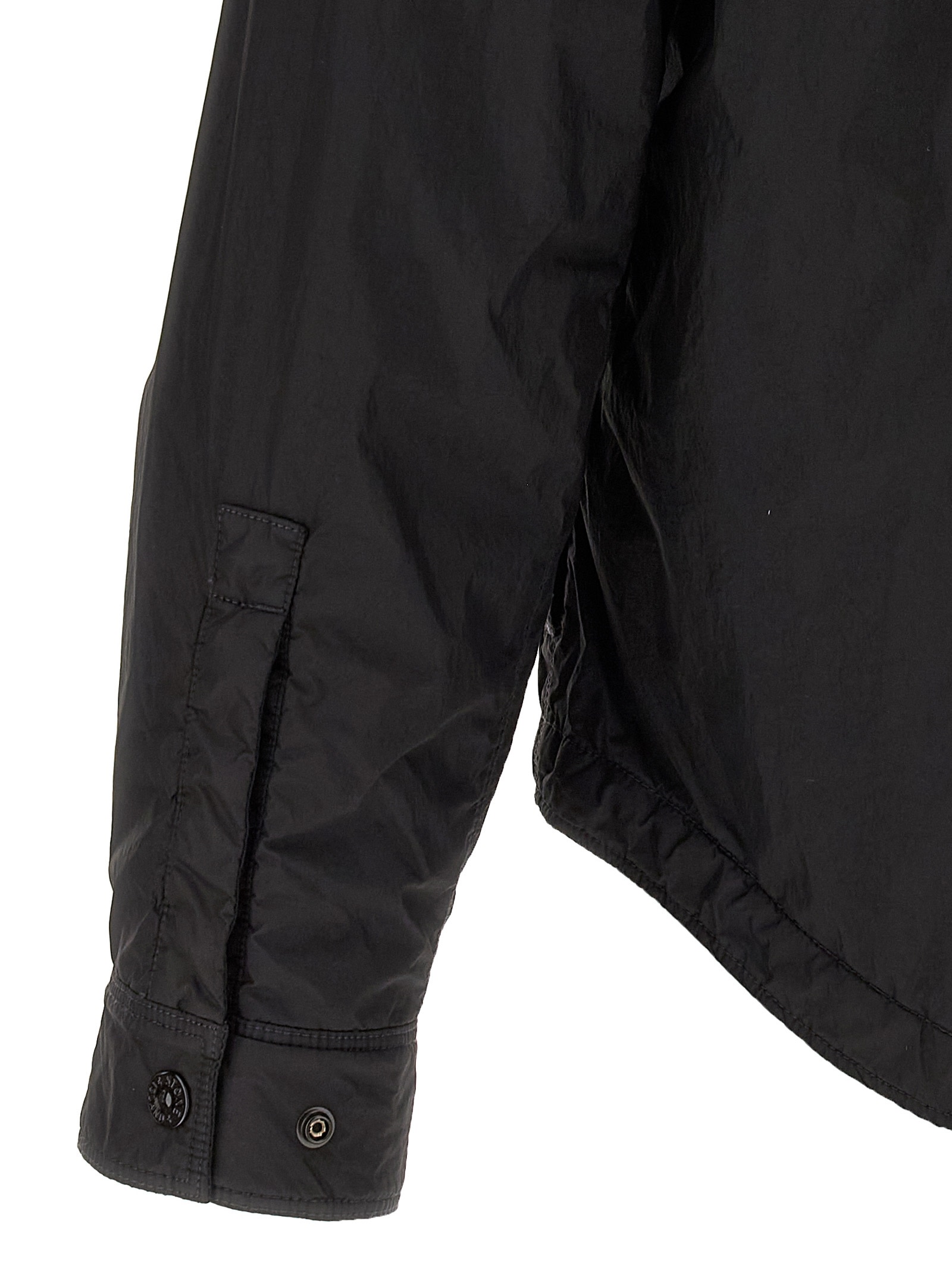 Stone Island Garment Dyed Crinkle Reps Ny Puffer Jackets Black In Black