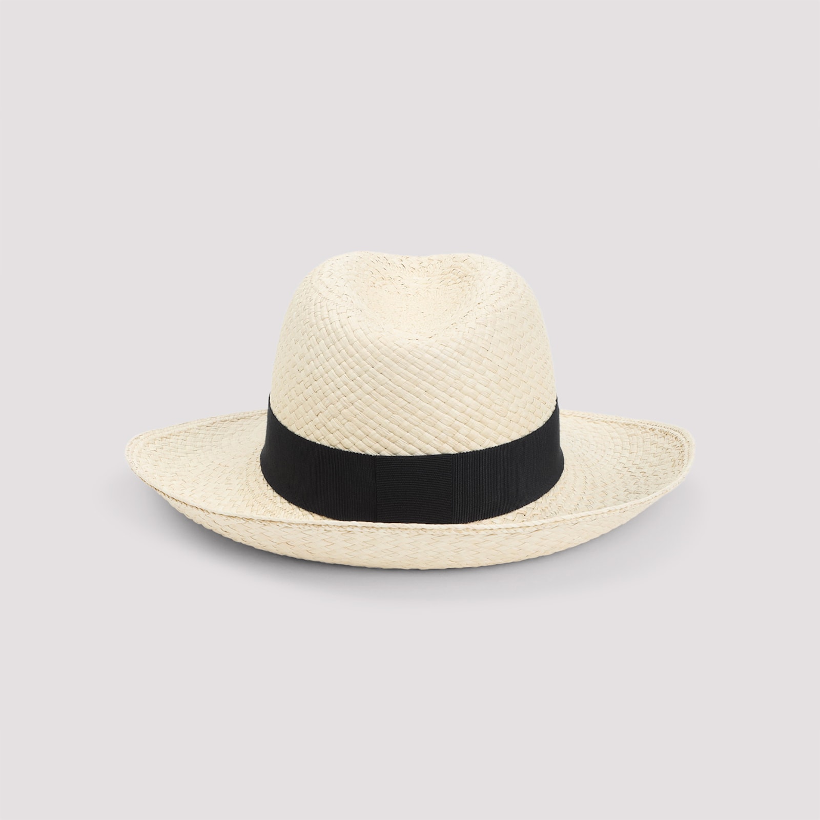 Maison Michel Eric Ribbon On Brisa Wide Brim Hat In White
