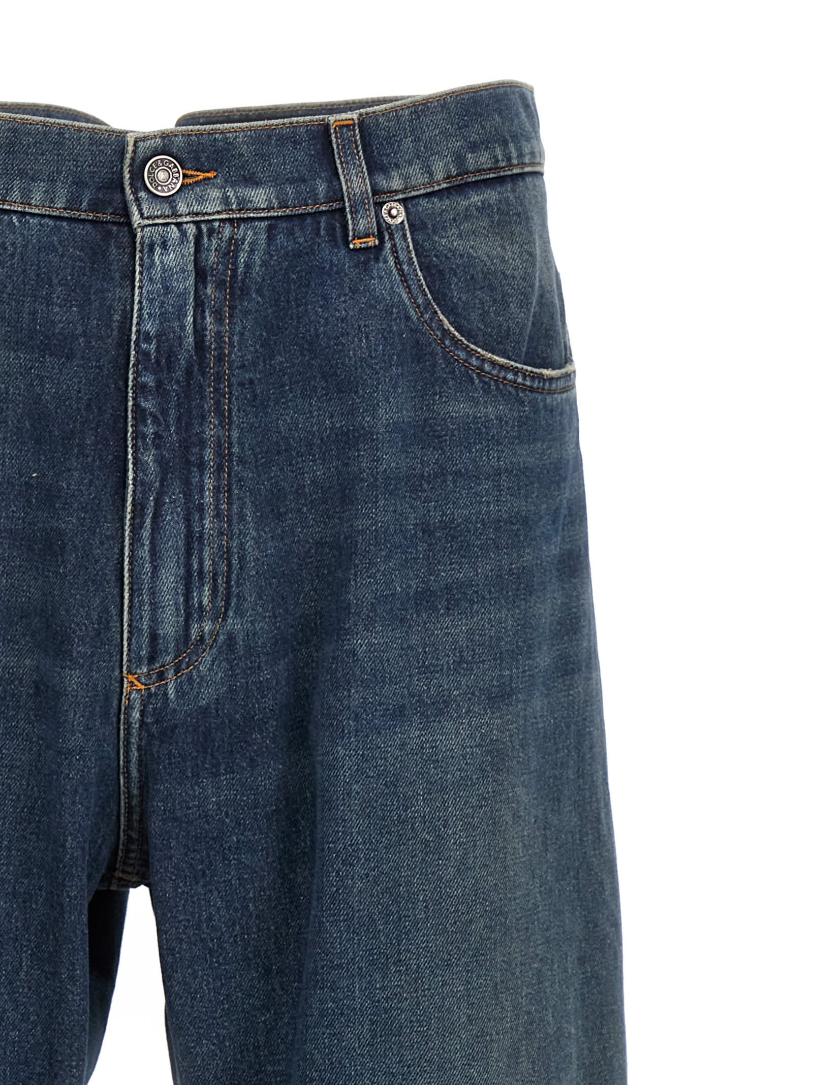 Shop Dolce & Gabbana Regular Jeans In Multicolor