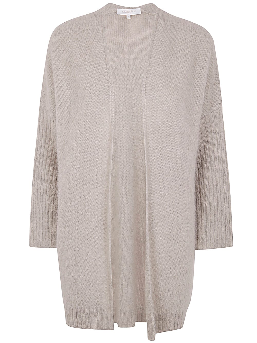 Shop Antonelli Cesare Alpaca Wool Maxi Cardigan In Dove