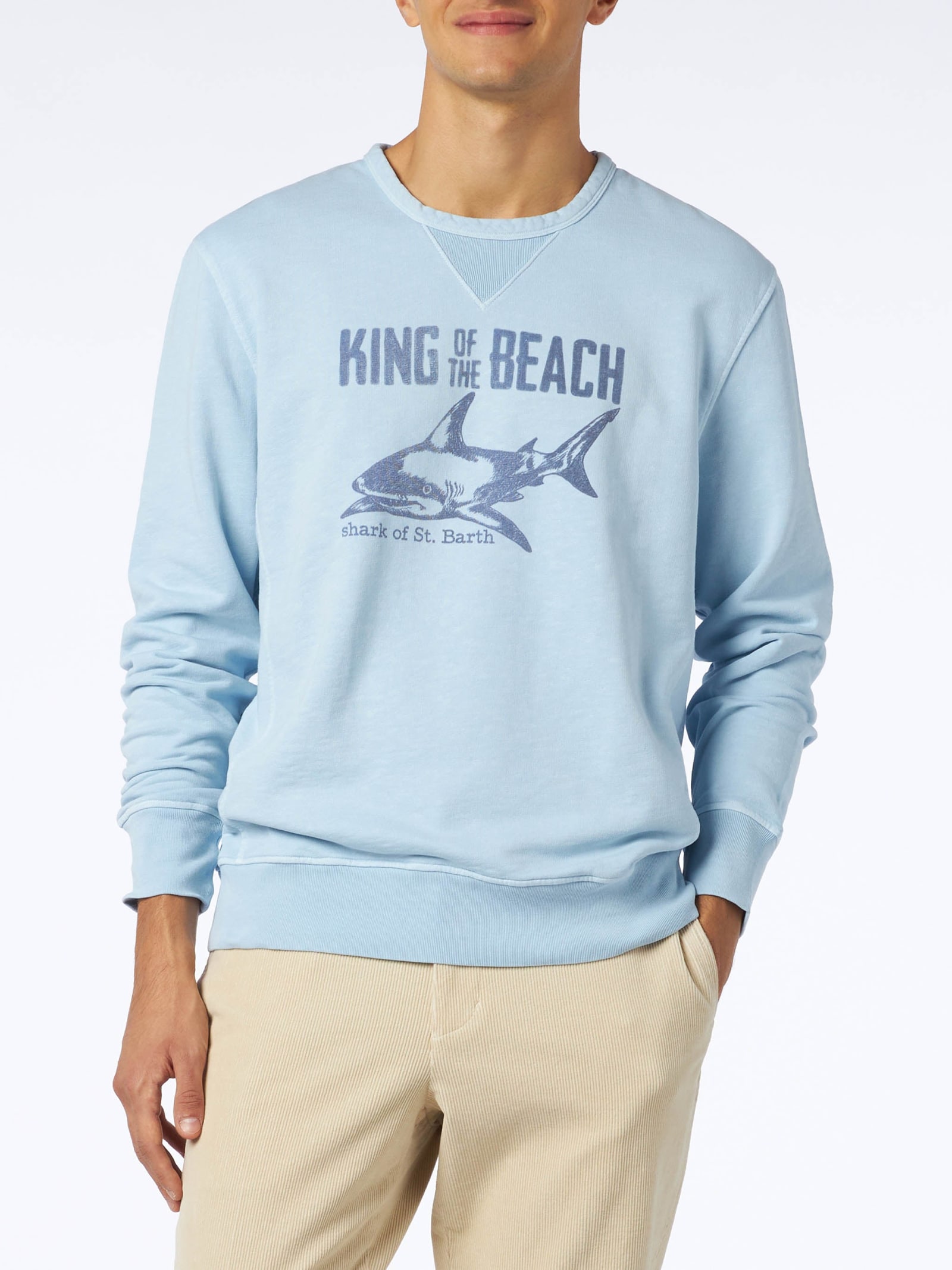 Light Blue Sweatshirt King Of The Beach