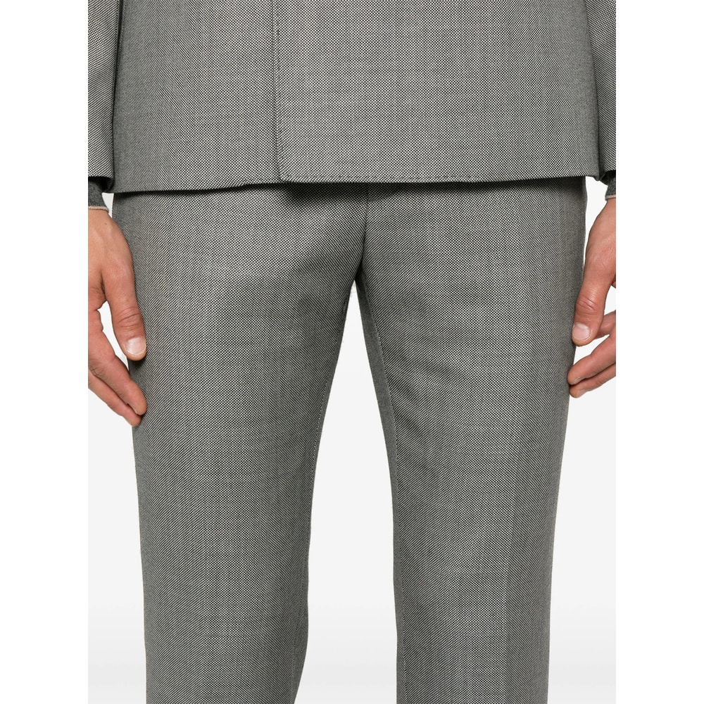 Reveres 1949 Double-breasted Checked-pattern Suit In Gray