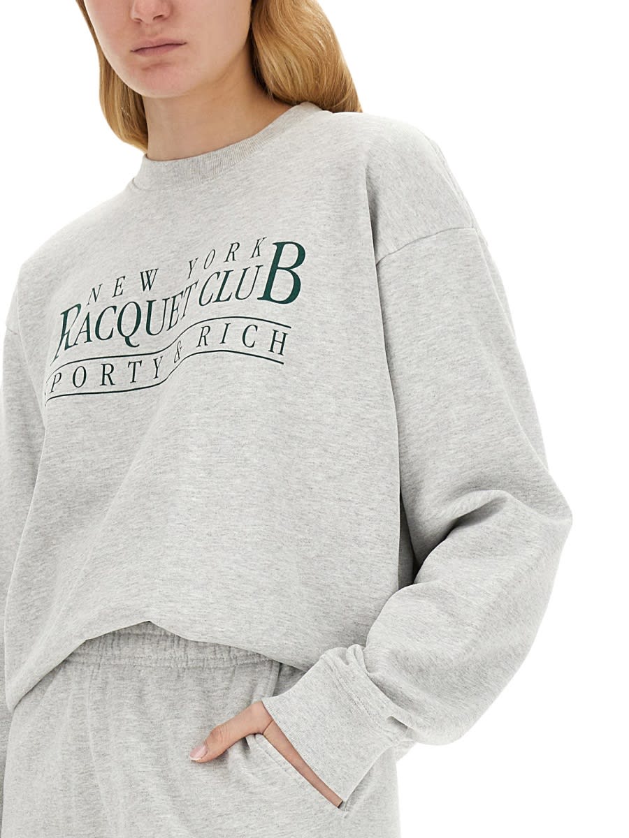Sporty & Rich Sweatshirt With Logo In Grey
