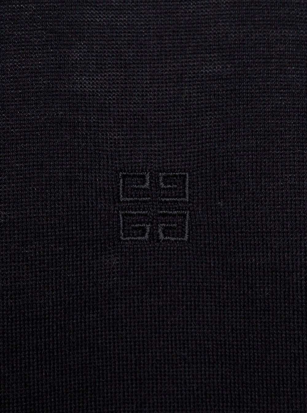Shop Givenchy Blue Crewneck Pullover With Tonal Logo Embroidery In Wool And Silk Blend Man In Black