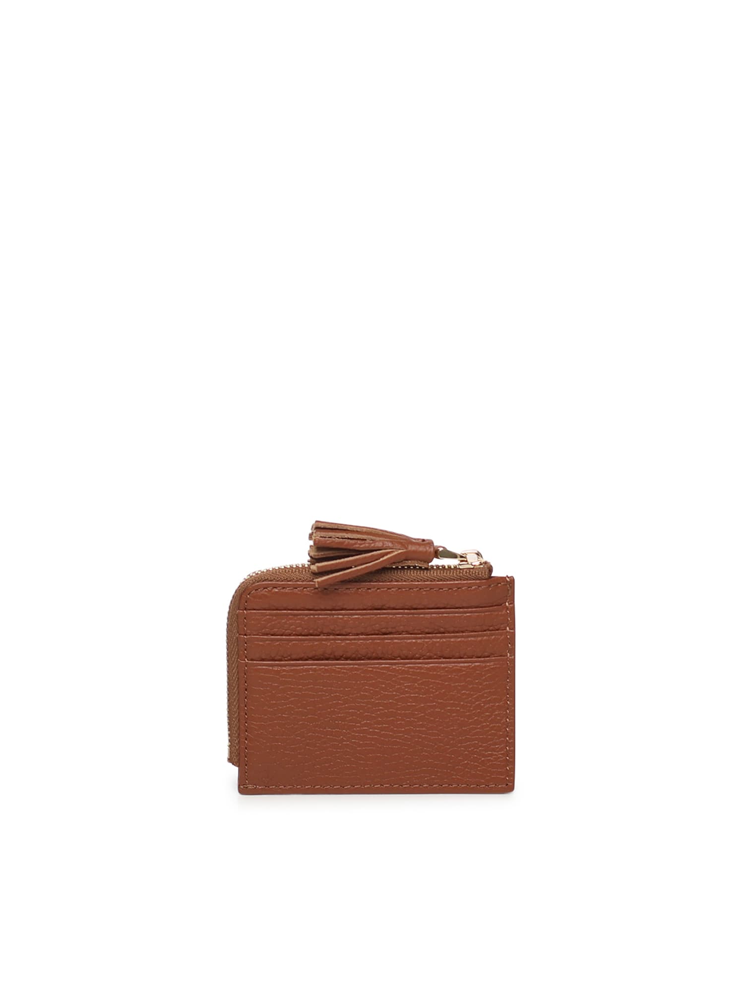 Coccinelle Leather Card Holder In Brown